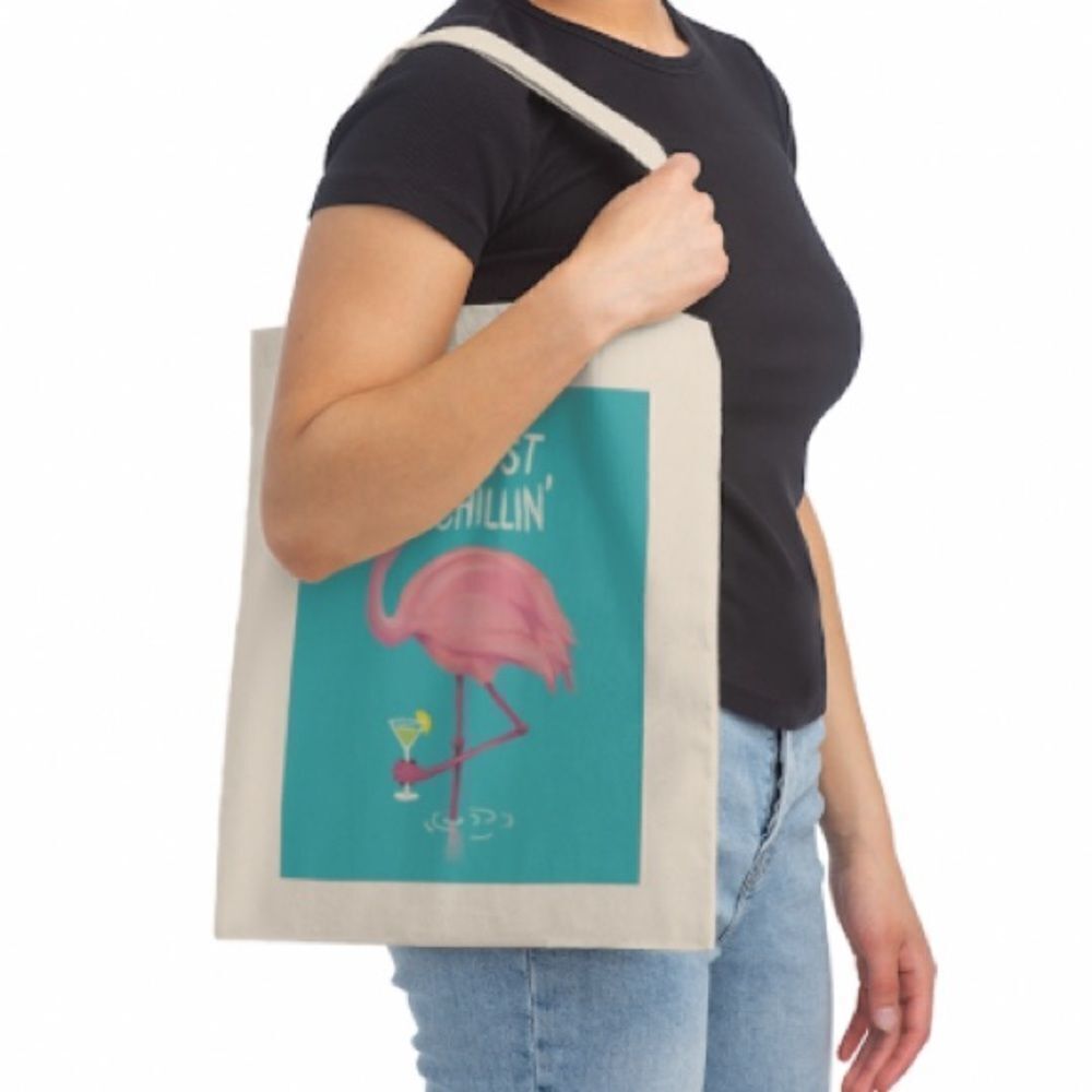 Flamingo “Just Chillin’” Tote - Picture 3 of 3